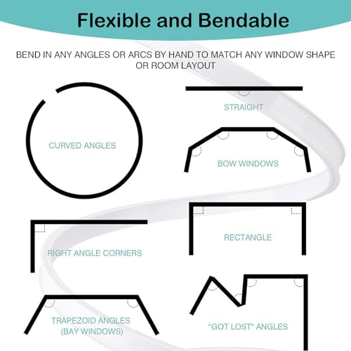Thumbnail 5 de Yoowish 7M Curtain Rail Ceiling Track – Bendable, Flexible Solution for Room Dividers and Windows