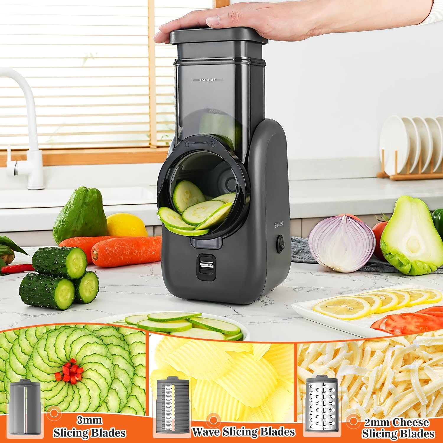 Thumbnail 2 de Electric Cheese Grater Multi Grater 1L 🧀