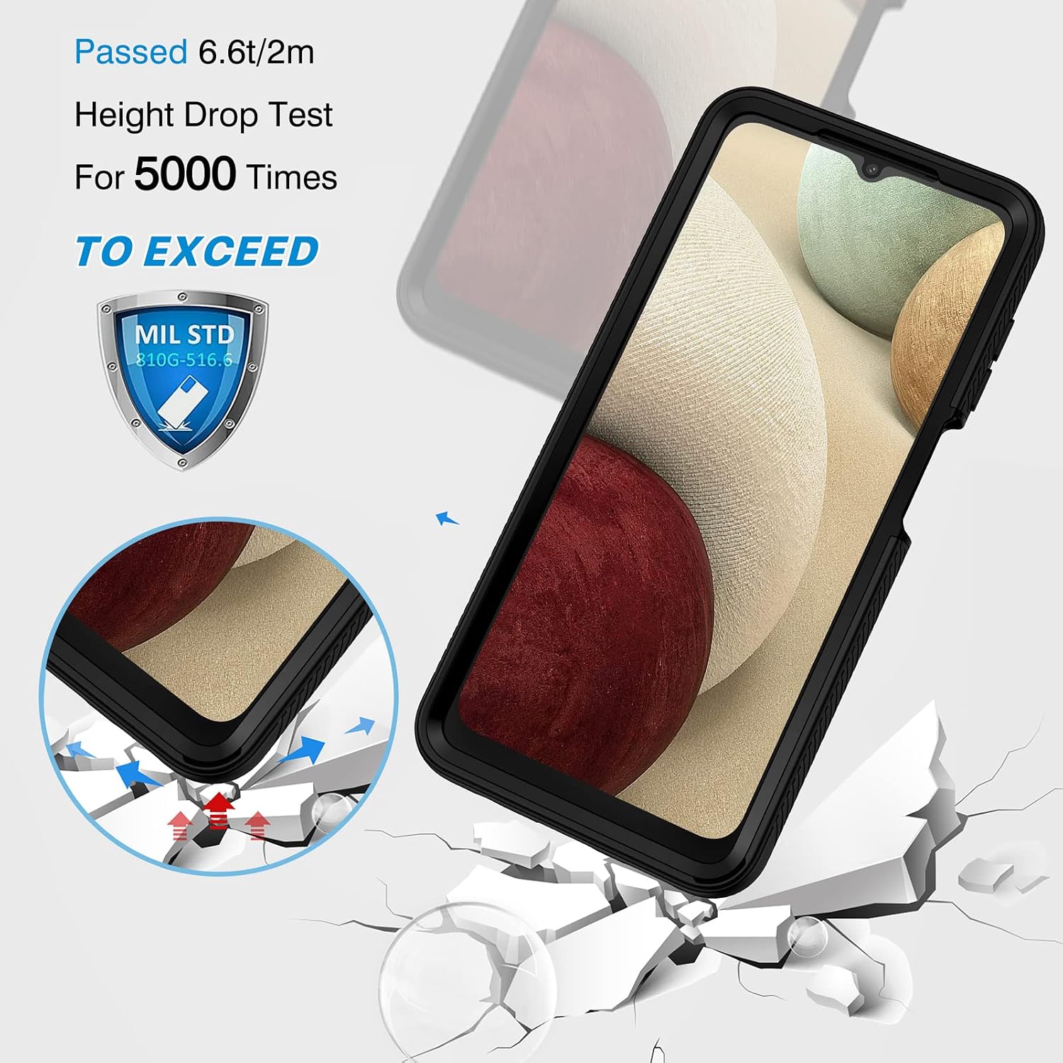 Detalle 2 de Samsung A12 case with 360° protection