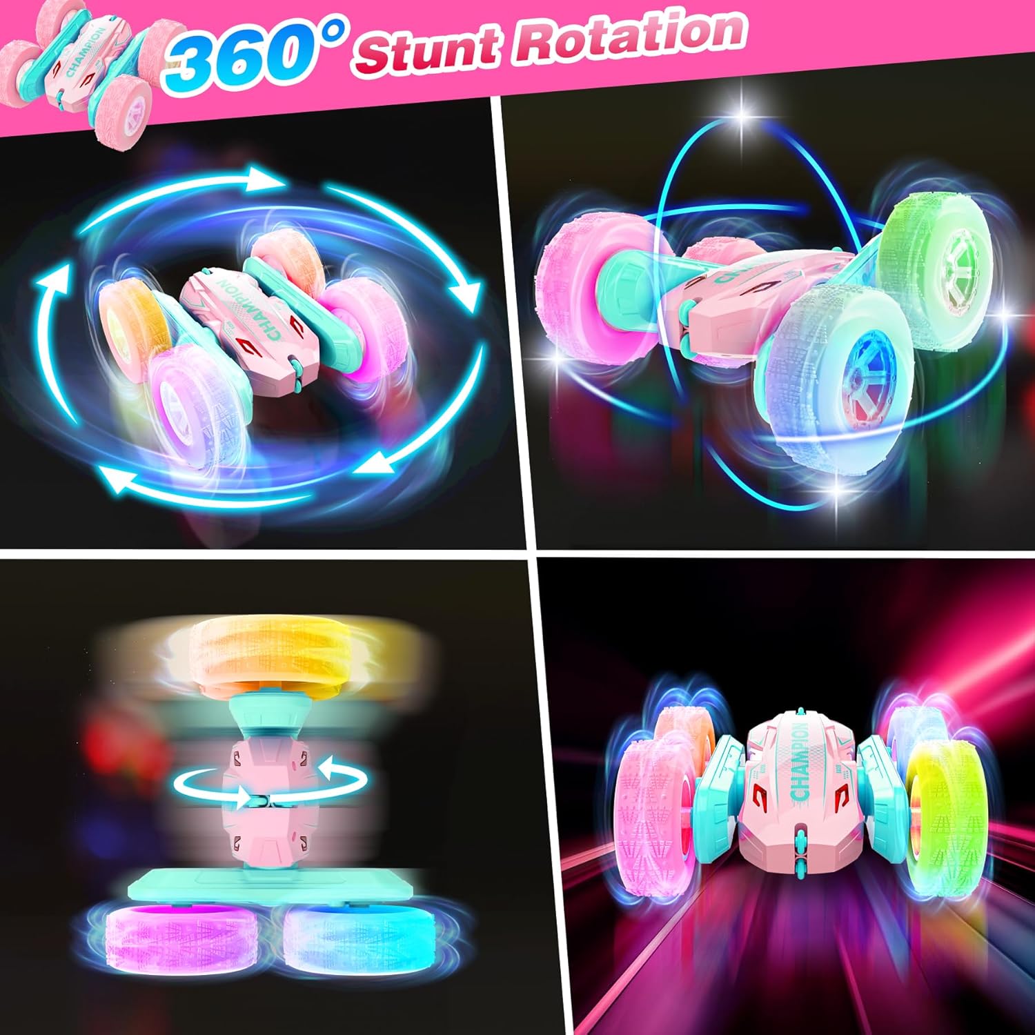 Detalle 2 de Ophy Auto Telecomandata LED 360° – Giocattolo esterno per bambini 3+