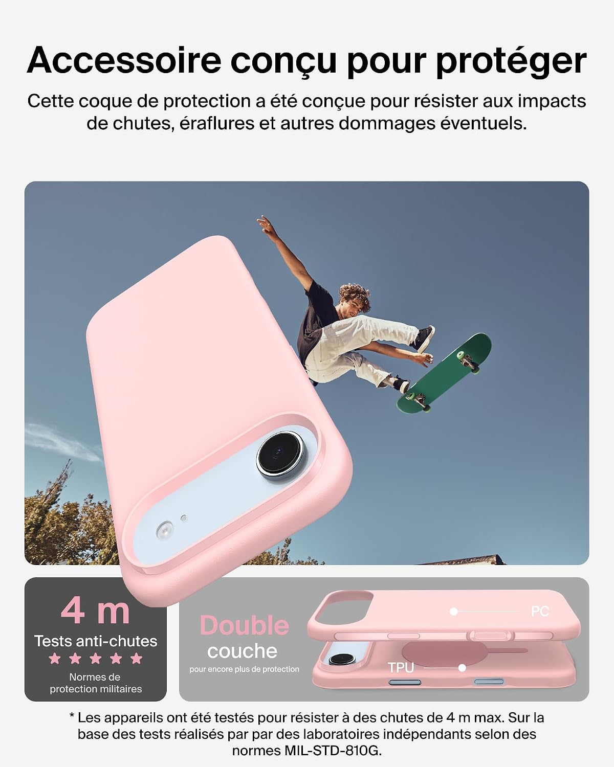 Thumbnail 2 de Belkin SheerForce Protect Rose pour iPhone 17 Pro Max