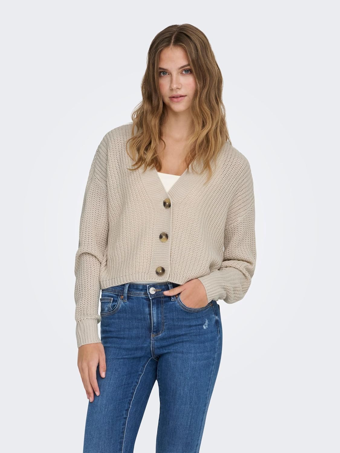 Thumbnail 2 de ONLY Female Strickjacke ONLCAROL – Strickjacke mit V-Ausschnitt aus 100% Acryl