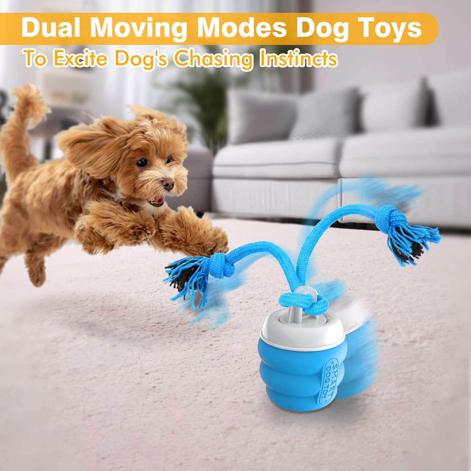 Detalle de PUHOHUN Interactive Dog Toys: Smart Automatic Moving Ball for Small to Medium Dogs