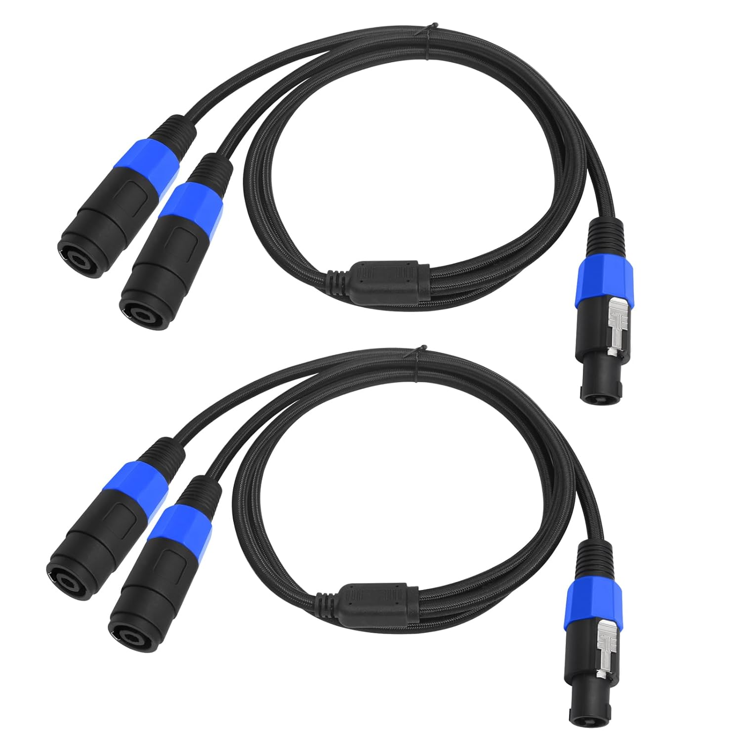SZLliyxs 2Pack Speakon Splitter Cable (5FT) — 1 Male to 2 Female XLR Splitter for Audio Signal Transmission