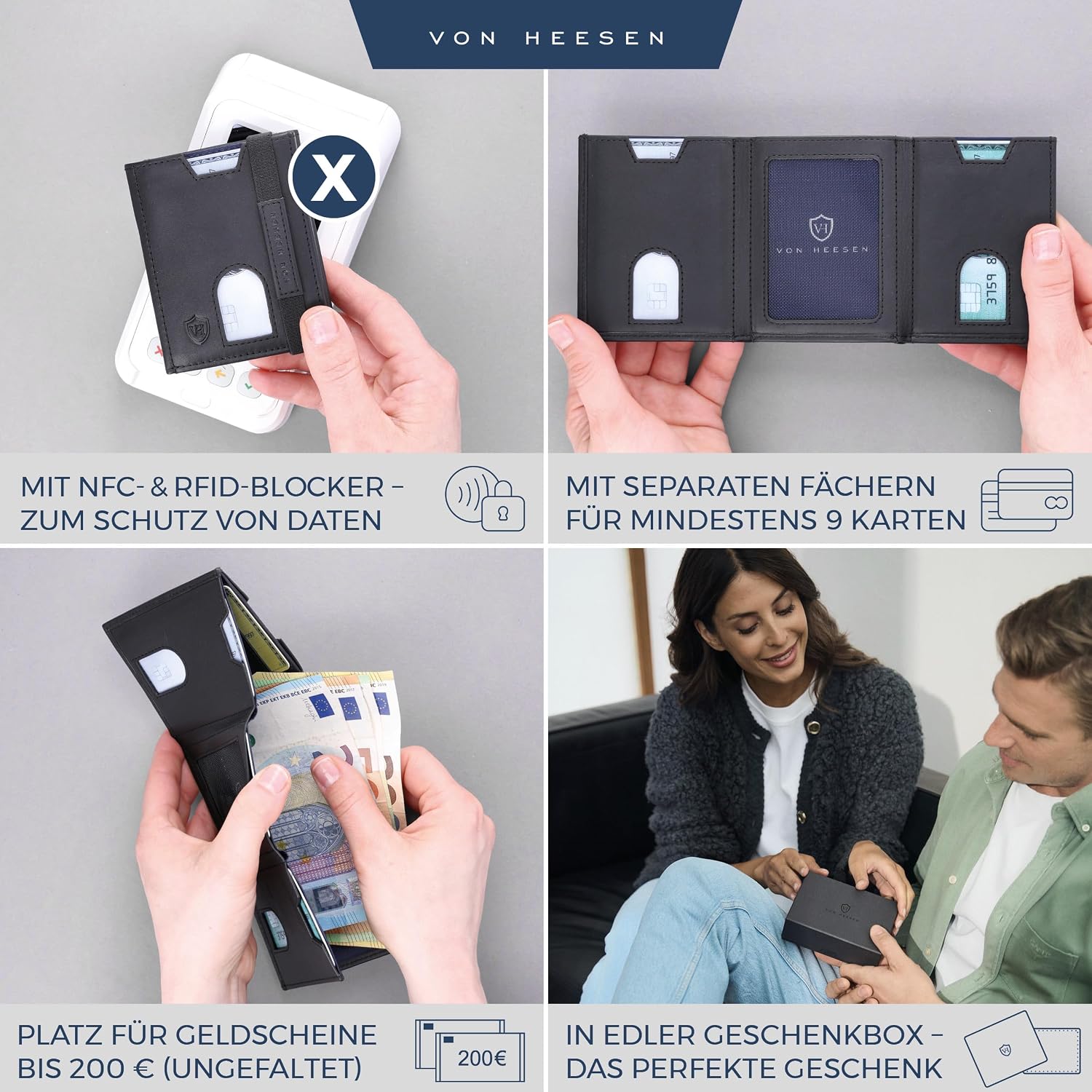 Detalle 2 de Mini Kartenetui für 12 Karten, RFID