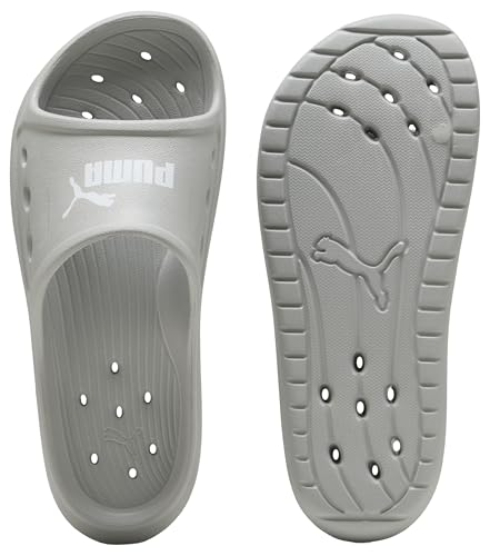 Detalle de PUMA Divecat Dry Chancla Unisex – DRY Gray/Echo-White, Talla 40.5