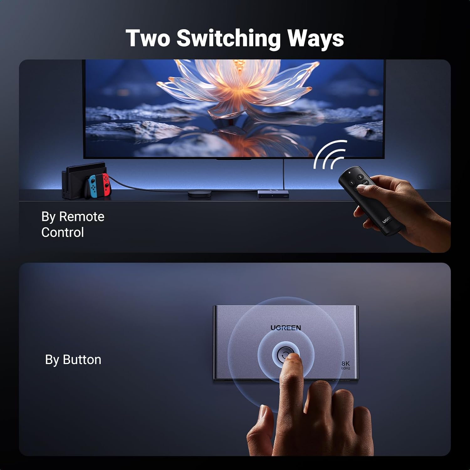 Thumbnail 5 de UGREEN HDMI 2.1 Switch 3‑in‑1 48Gbps