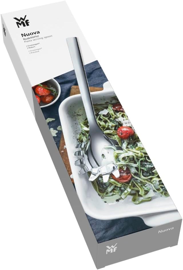 Detalle 2 de WMF Nuova Nudellöffel 30 cm – Spaghettilöffel & Nudelkelle aus Cromargan Edelstahl, spülmaschinengeeignet