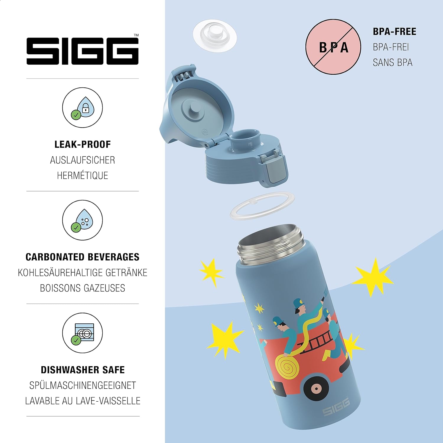 Thumbnail 2 de Sigg Shield Therm ONE Kinder-Isolierflasche, 0,5 L – auslaufsicher, kohlensäurefest, BPA-frei