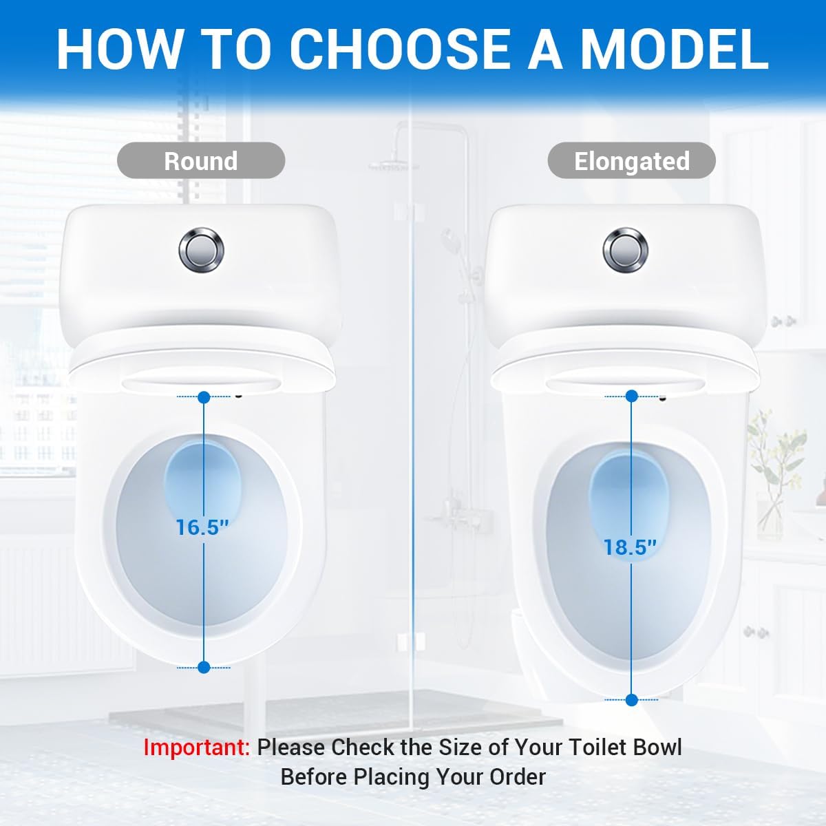 Detalle 2 de DryLabs DryLabs-4000 Round Toilet Seat, 16.5-Inch White PP, Soft-Close