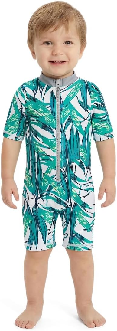Thumbnail 1 de BONVERANO Baby Jungen Badeanzug mit UV-Schutz 50+ und Reißverschluss – Kurzarm Rash Guard
