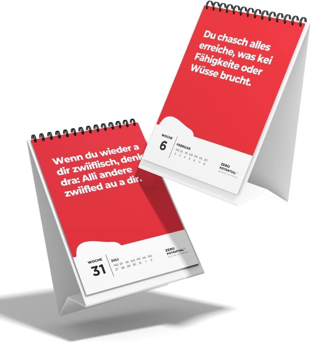 Thumbnail 4 de ZERO POTENTIAL Calendario da tavolo demotivante 2026 con 52 frasi sarcastiche