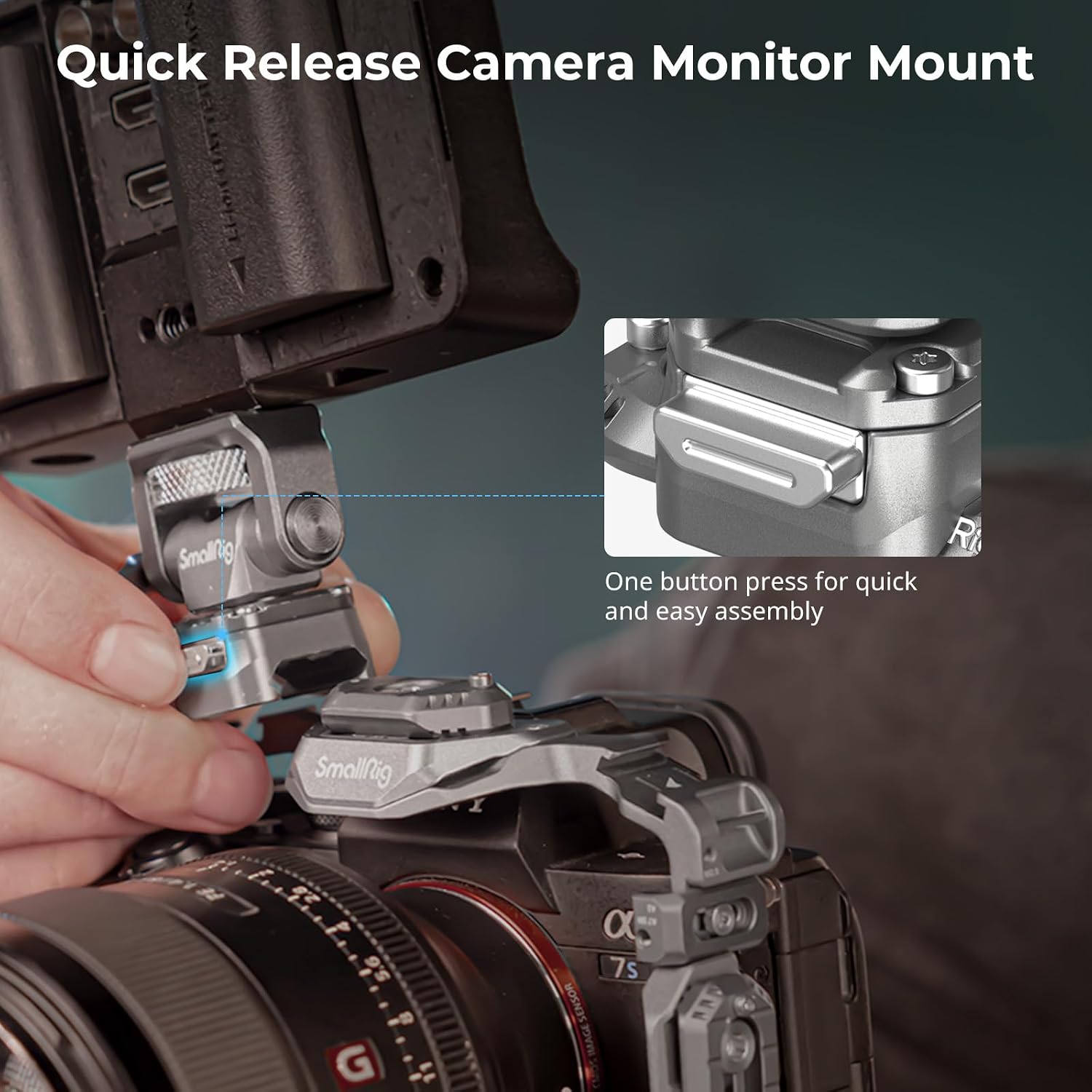 Detalle de SMALLRIG HawkLock H21 support moniteur 2,5 kg