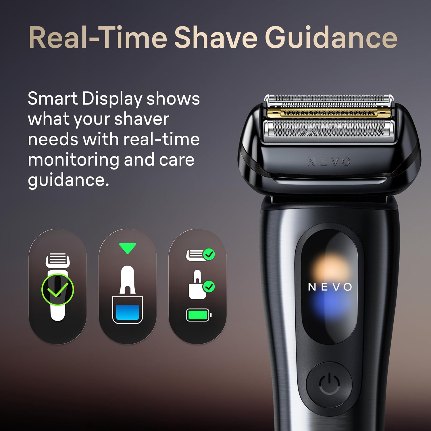 Detalle de Braun NEVO 17610C Men's Electric Shaver with AeroTouch and Stainless Steel Body