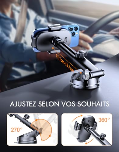 Detalle de Mohard Support Téléphone Voiture – Jamais de Chute, ventouse renforcée