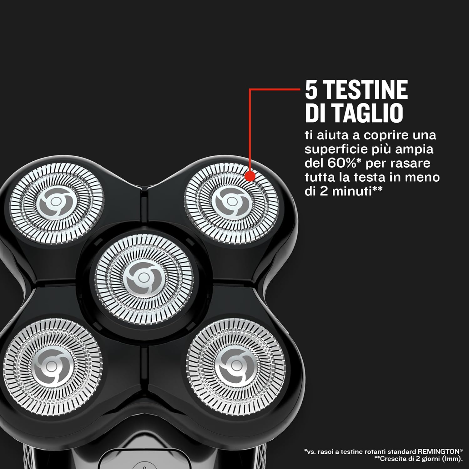Thumbnail 1 de Remington RX5 XR1501 rasoio elettrico per testa calva, 5 testine 🪒