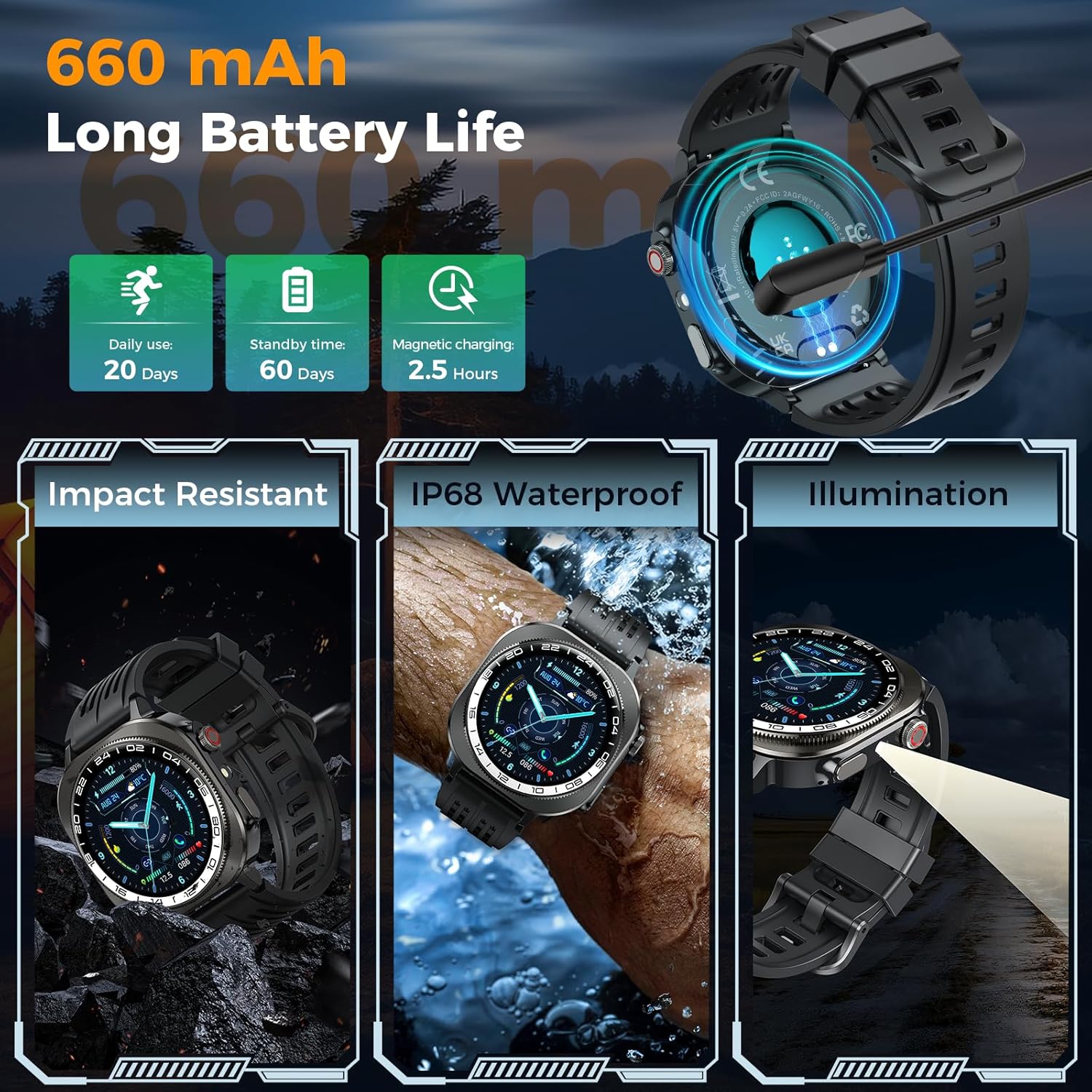 Detalle 1 de Smart Watch 1.43-inch AMOLED Bluetooth 5.4