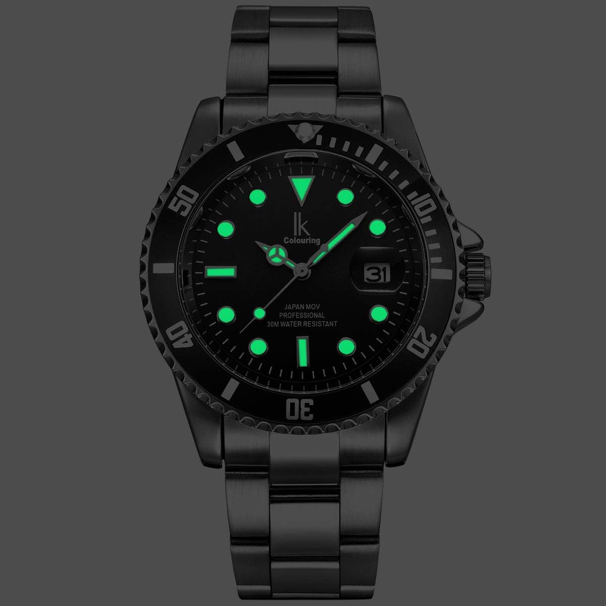 Thumbnail 3 de Alienwork IK Montre Homme et Femme – bracelet métal, cadran lisible et mouvement quartz japonais