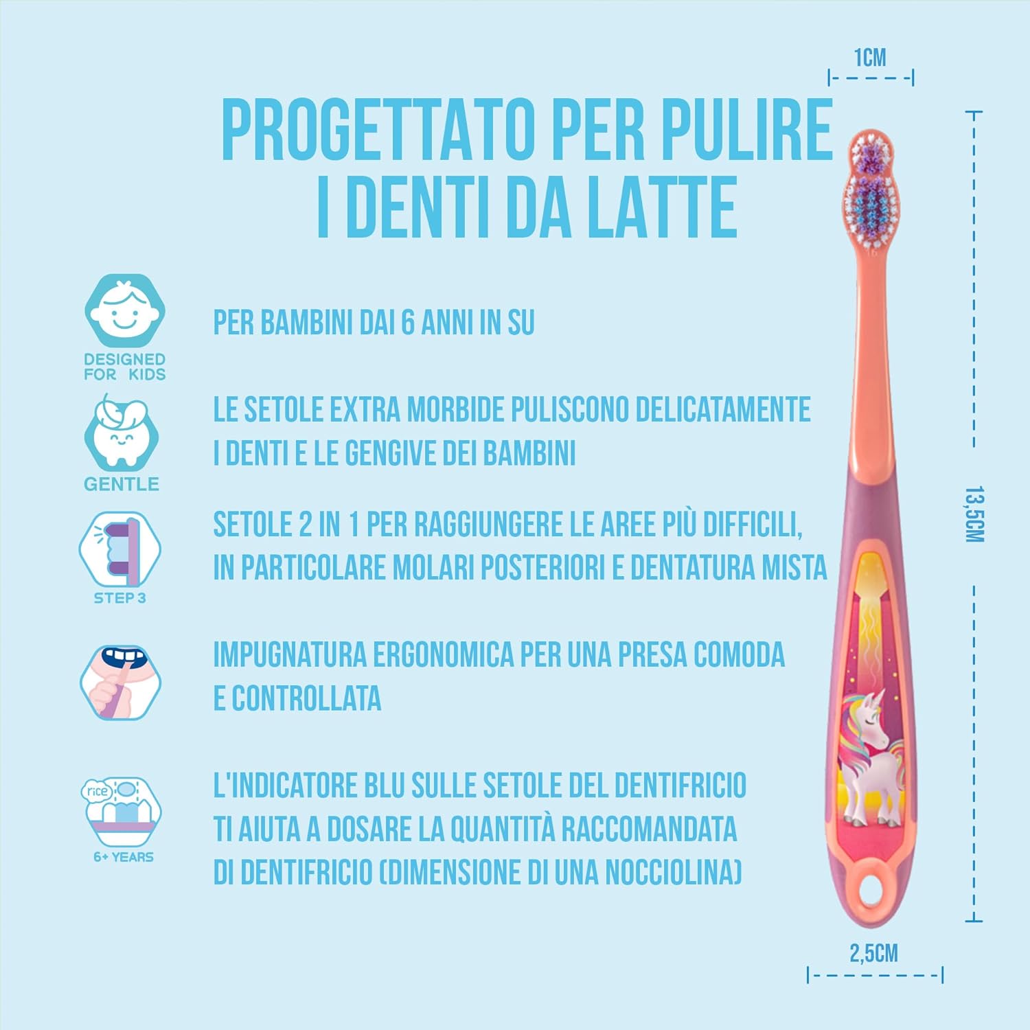 Thumbnail 1 de Jordan® Step 3 Spazzolino da denti Bambini 6–9 anni, setole morbide, doppia impugnatura, 4 pezzi – Blu/Giallo