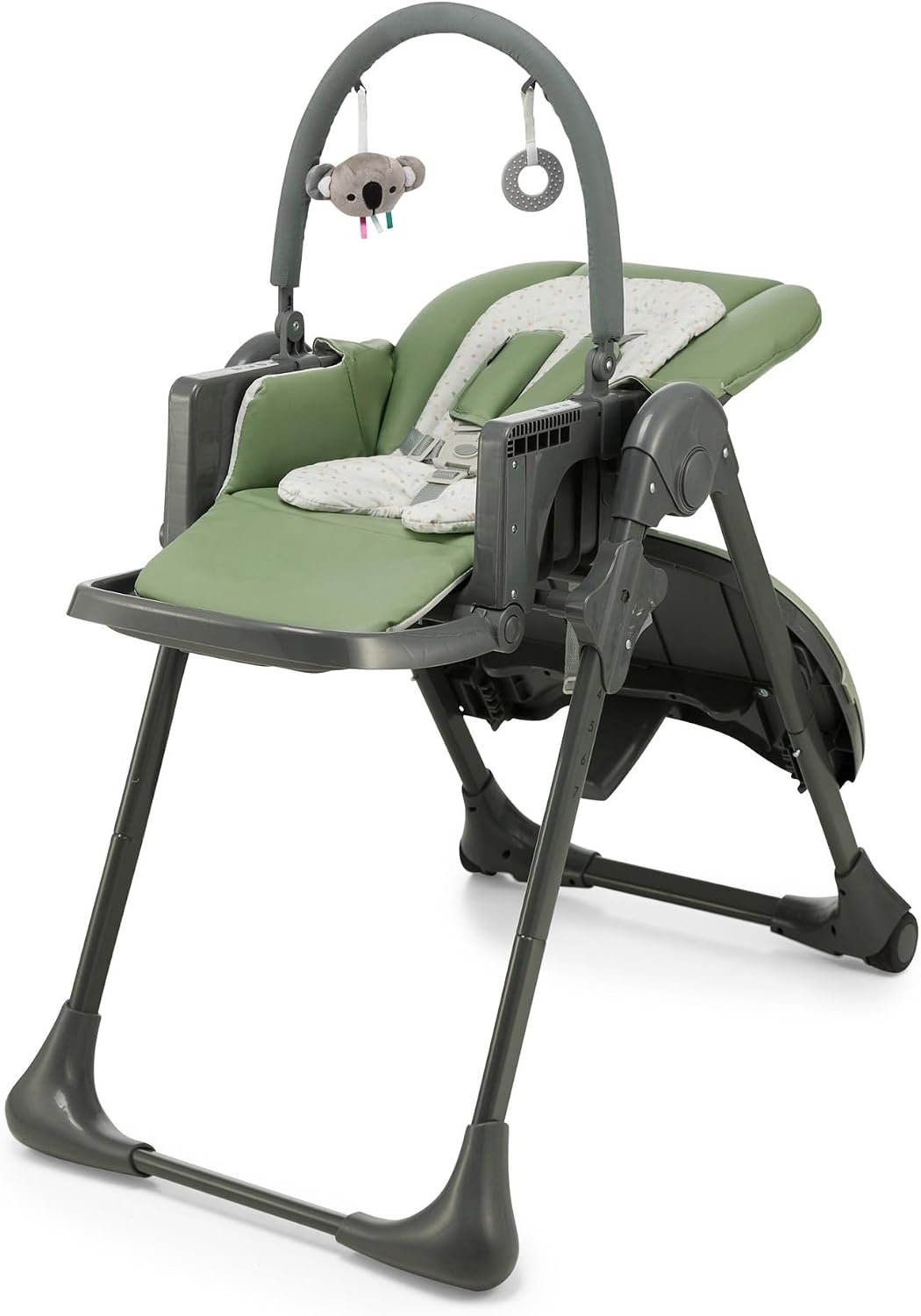 Detalle 2 de Kinderkraft Tummie 2-in-1 High Chair & Bouncer, Green