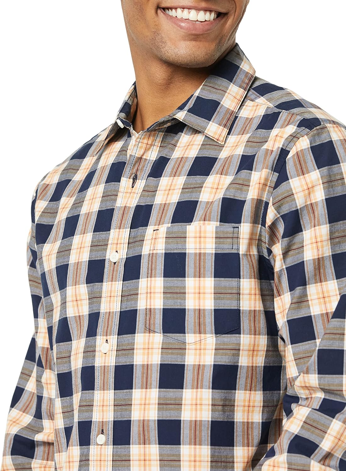 Thumbnail 4 de Amazon Essentials Men’s Long-Sleeved Slim-Fit Stretch Poplin Shirt