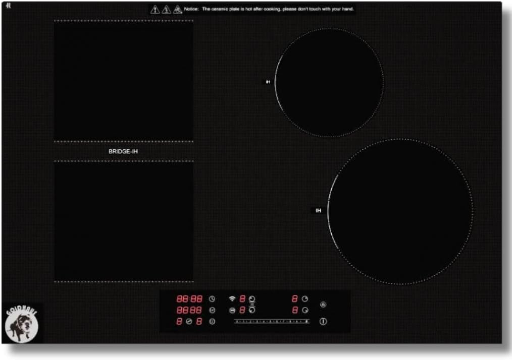 Detalle de Goldhaus GH-ICT30-4B-2500 30-Inch Induction Cooktop, 4 Burners, 2500W Booster