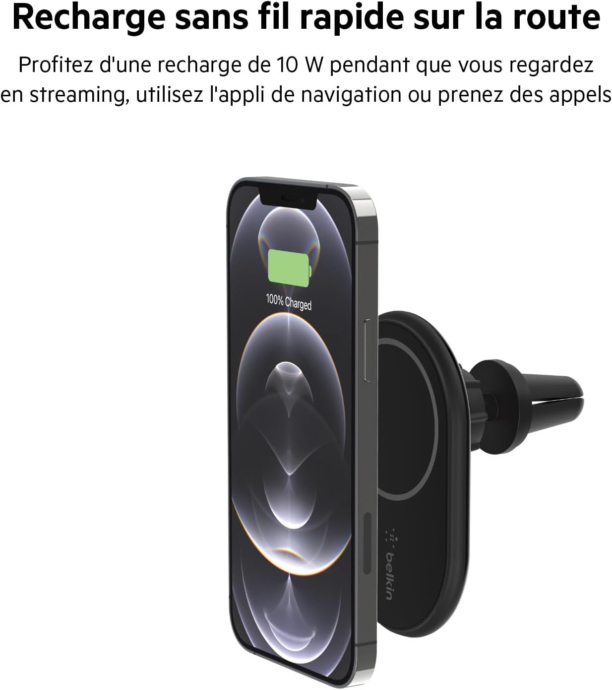 Detalle de Belkin BoostCharge Chargeur voiture magnétique MagSafe pour iPhone 17