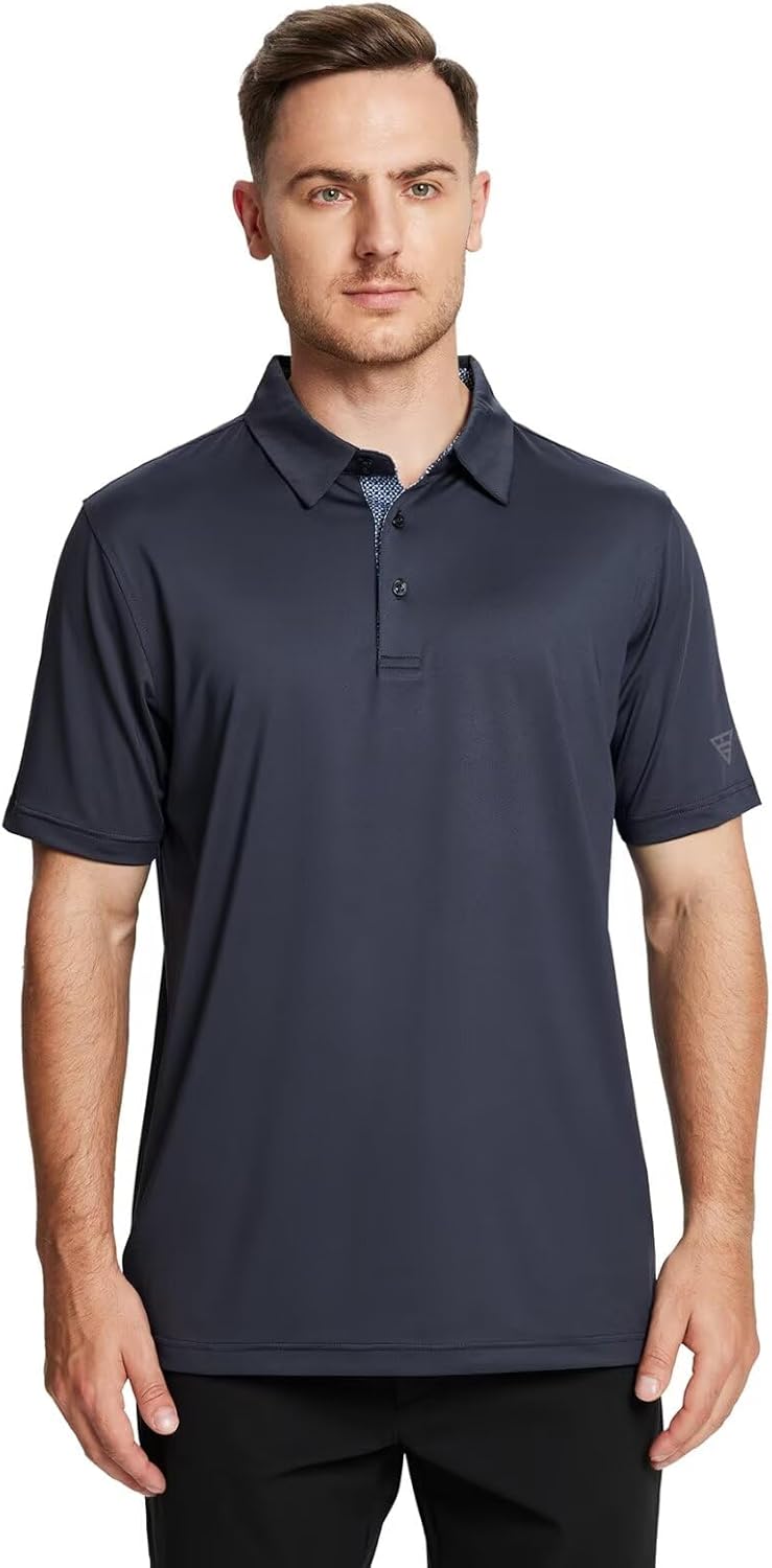 Thumbnail 1 de Men’s Short & Long Sleeve Dry Fit Polo Shirts (Solid, UPF30+) — Casual Golf Performance