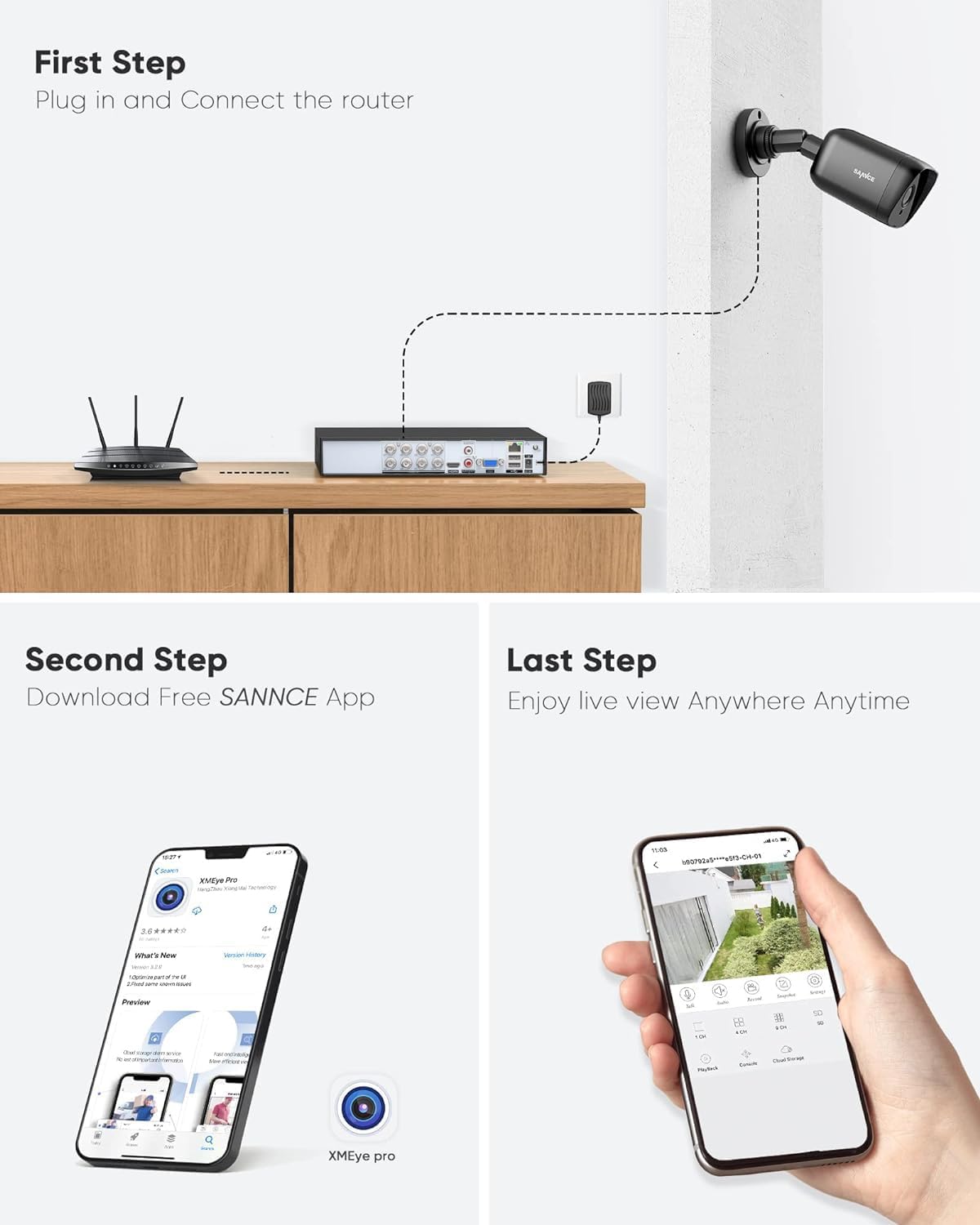 Thumbnail 4 de SANNCE 1080P CCTV Security Camera System 8CH with 8 Cameras, 1TB HDD and Humanoid Detection