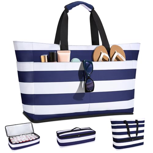 Detalle de CIRYCASE Bolso Playa Mujer 2 en 1: Nevera Desmontable, 54L, Impermeable y Plegable