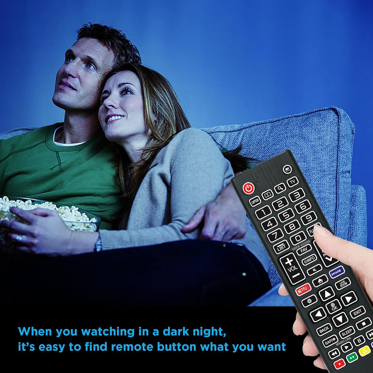 Thumbnail 6 de Piudekei Replacement Backlit Remote Control for LG Smart TVs (All Buttons Lighting Up)