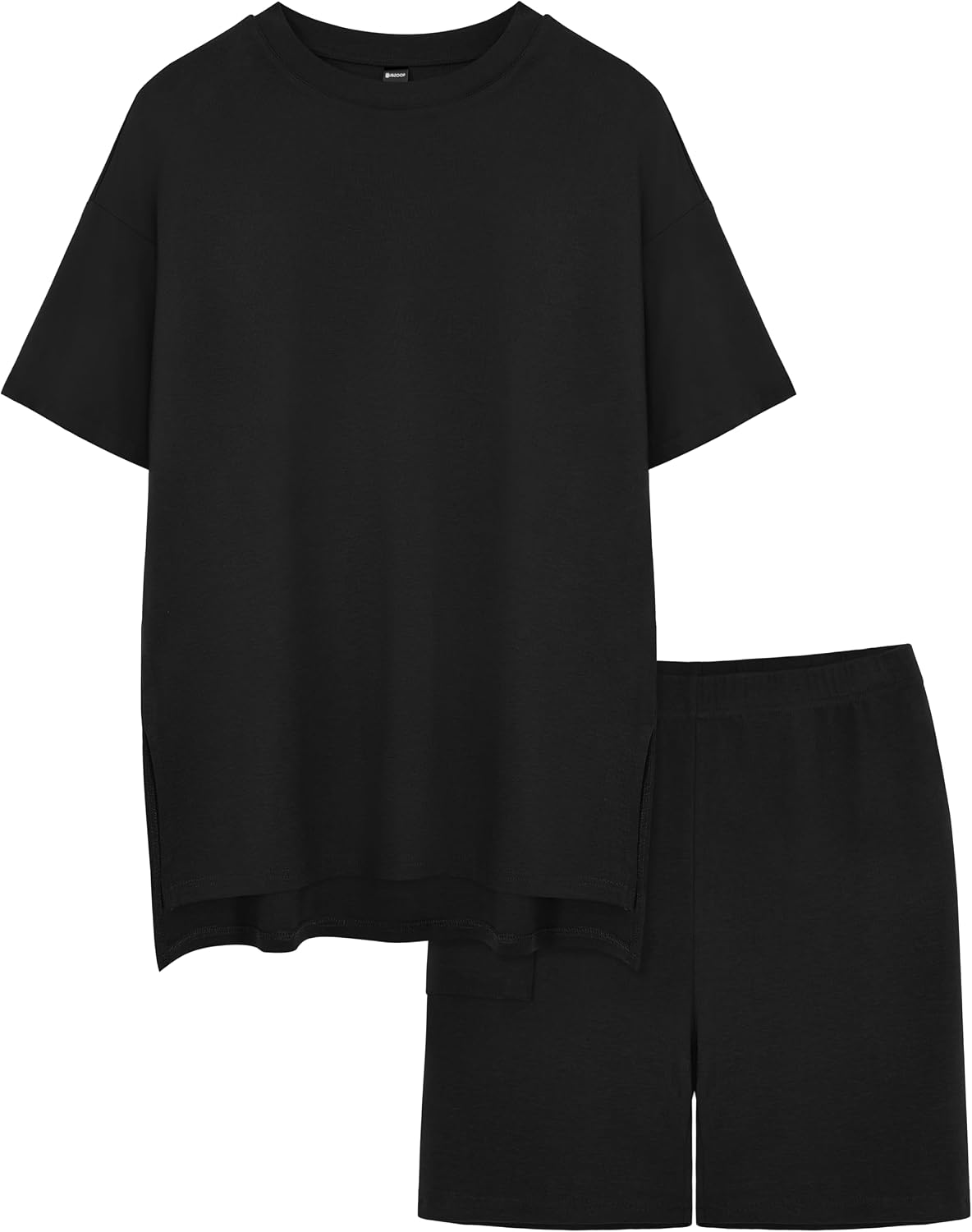 Detalle de RUBZOOF Women's 2-Piece Lounge Sets (Oversized Shirt & Biker Shorts) for Summer Travel