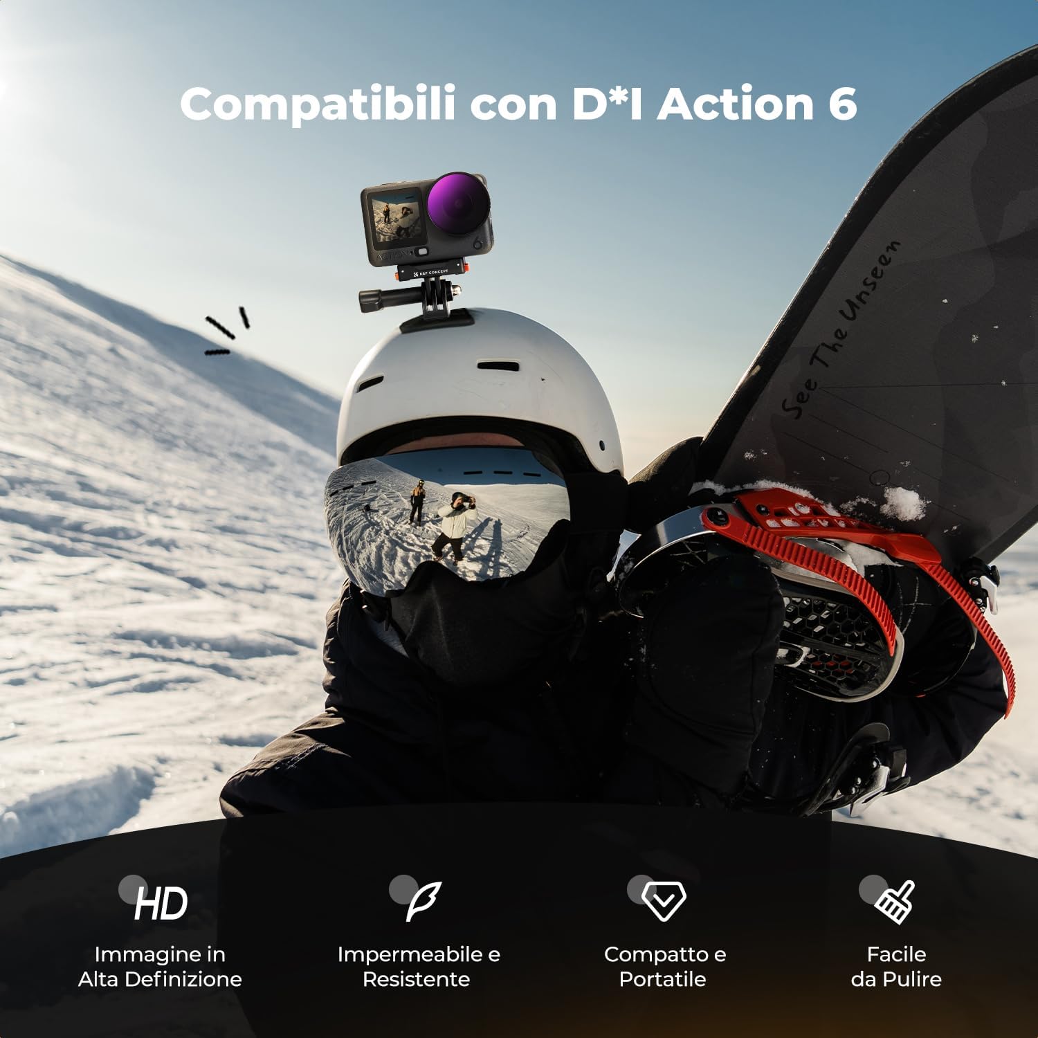 Thumbnail 1 de K&F CONCEPT Kit filtri HD CPL e ND per DJI Osmo Action 6 (ND8–ND256)