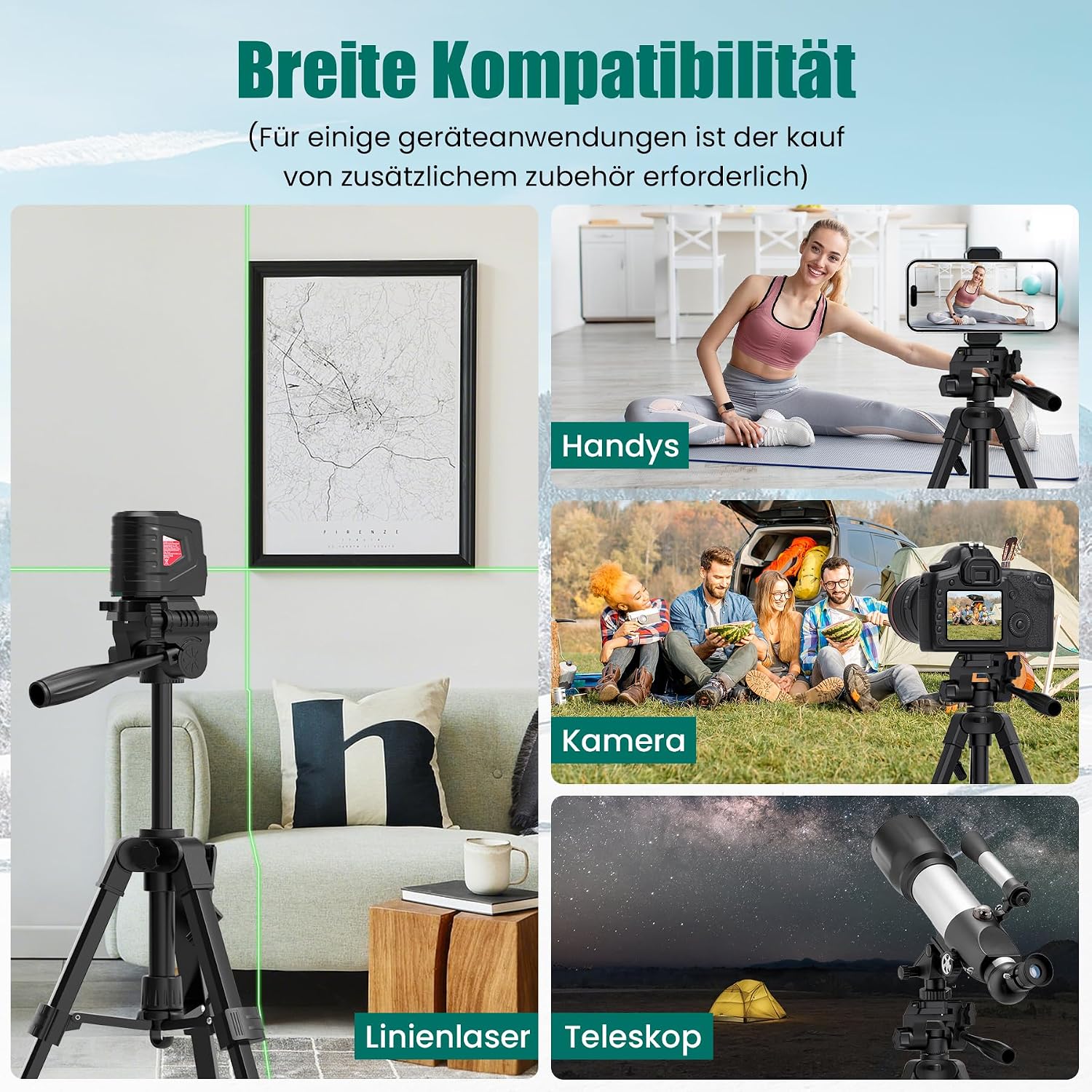 Thumbnail 5 de HYCHIKA Baustativ 30–65 cm für Laser