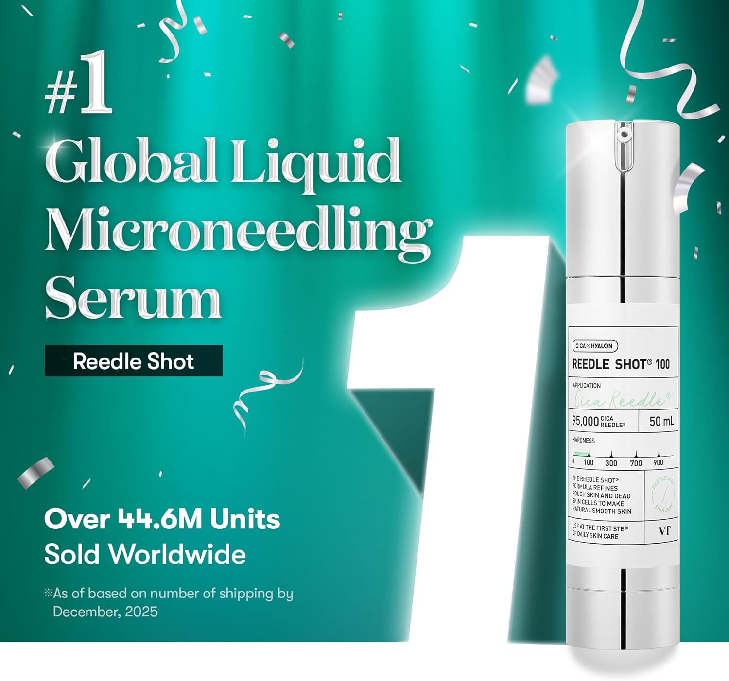 Detalle 2 de VT COSMETICS CICA Reedle Shot 100 spicule microneedling serum (50ml) for pore care & texture