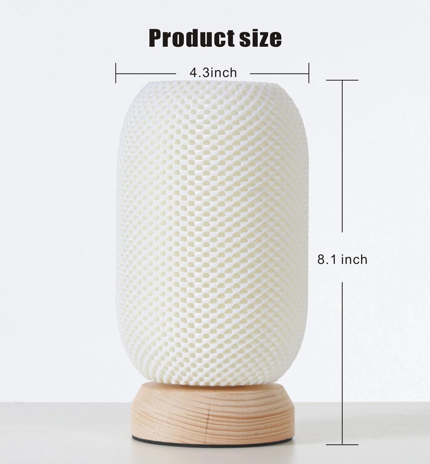 Detalle de ANLAIBO Bedside Table Lamp for Bedroom – 3-Colour Temperature, Dimmable, Compact Night Light
