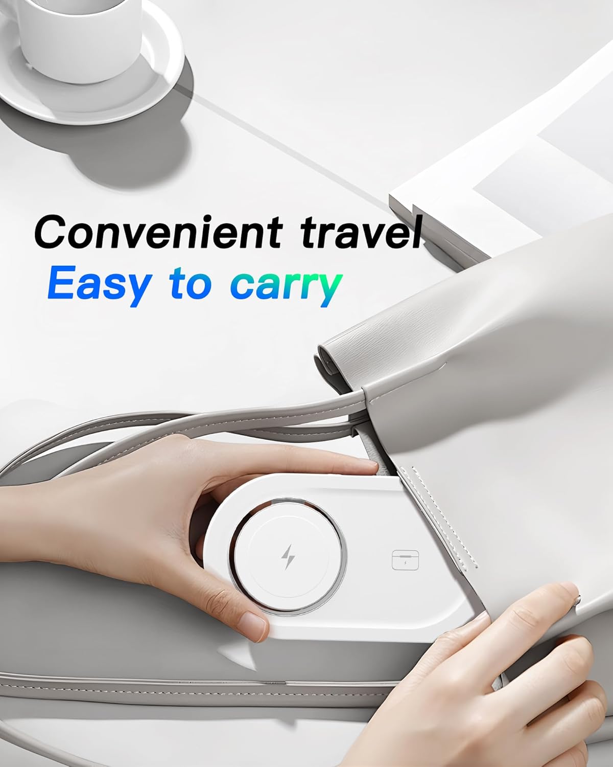 Thumbnail 5 de Upgraded 3-in-1 Wireless Charging Station (Mag-Safe) for iPhone, AirPods Pro & Apple Watch – White