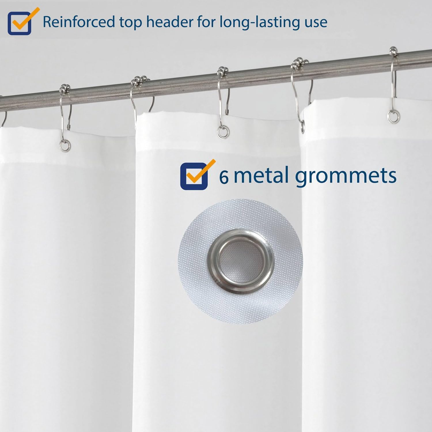 Thumbnail 3 de N&Y HOME Shower Curtain Liner 32 x 72 Inches