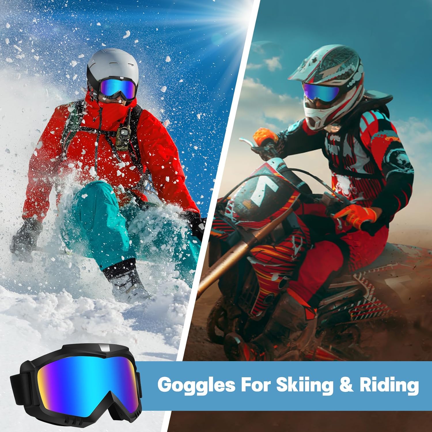 Thumbnail 3 de Lievermo Dirt Bike Goggles 2 Pack
