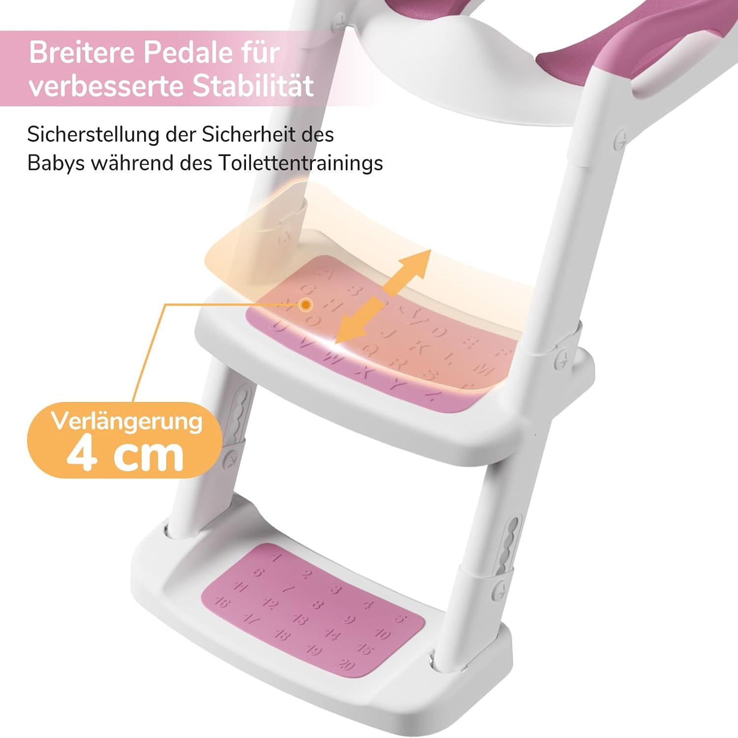 Thumbnail 3 de DEANIC Toilettensitz Kinder mit Leiter Rosa