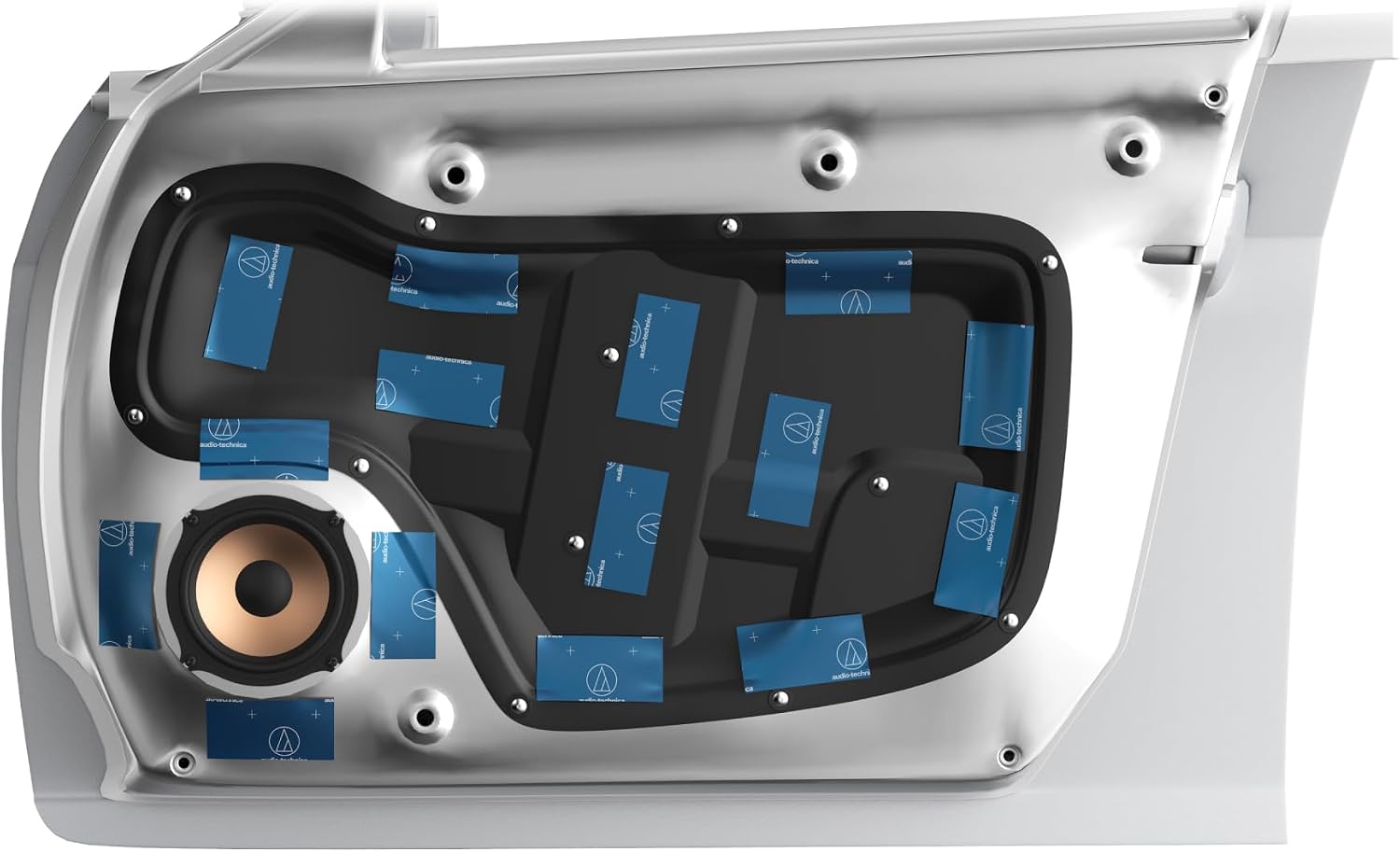 Detalle 2 de オーディオテクニカ AT-AQ458 制振材 30枚入り・50×100mm・ブチルゴムとアルミニウム