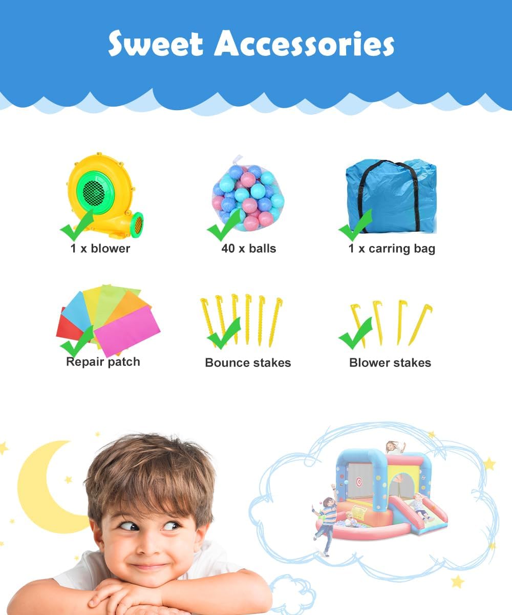 Thumbnail 5 de Step4Fun Inflatable Bounce House: 5-in-1 Kids Castle with Slide, Ball Pit, and Water Jumper