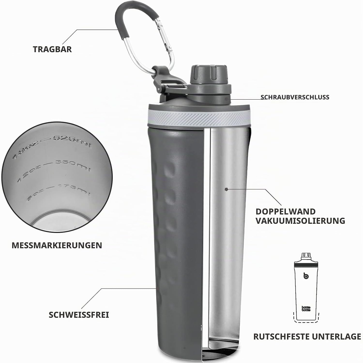 Detalle 2 de bottlebottle BOTTLE BOTTLE Shaker 740 ml