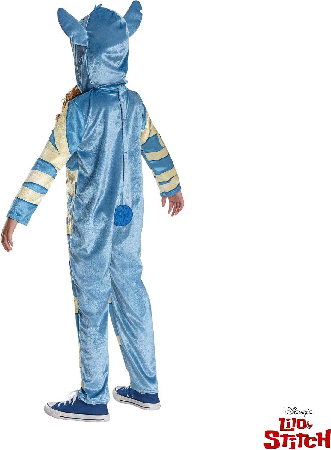 Detalle de Disney Stitch-mummiekostuum voor kinderen, blauw met capuchon