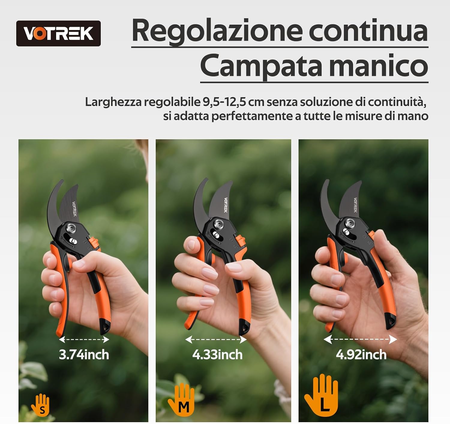 Thumbnail 3 de VOTREK VT-X850 cesoie potatura 21,5 cm