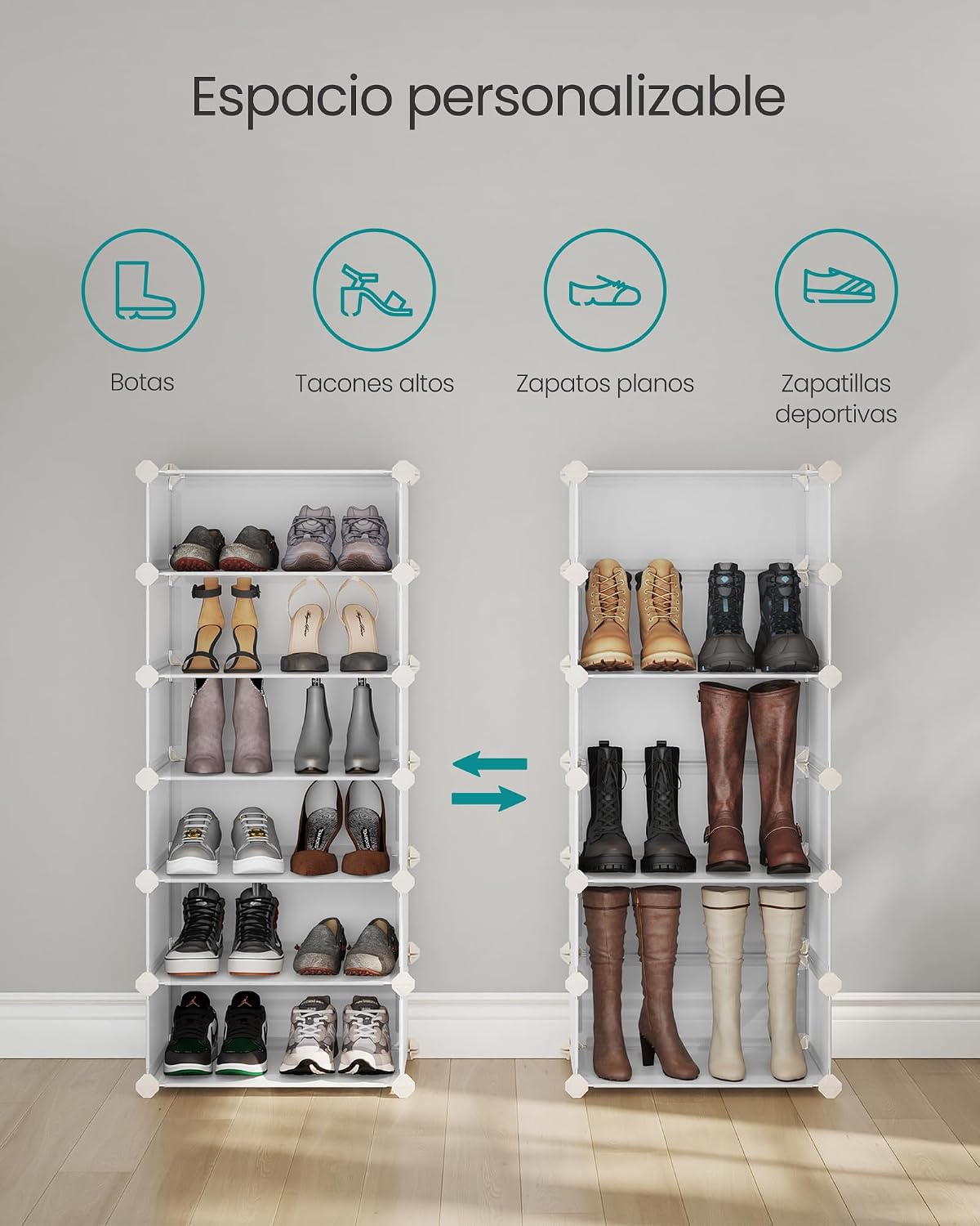 Detalle 2 de SONGMICS LPC10HV4 zapatero modular 10 compartimentos