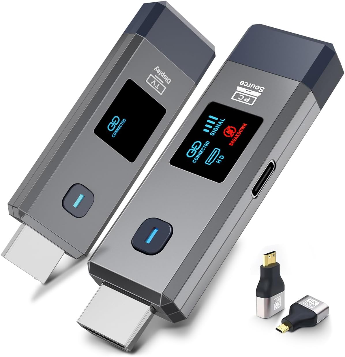 Detalle de ANJCTDD Grey-WX-50M-01 Wireless HDMI Transmitter and Receiver, 1080p Output
