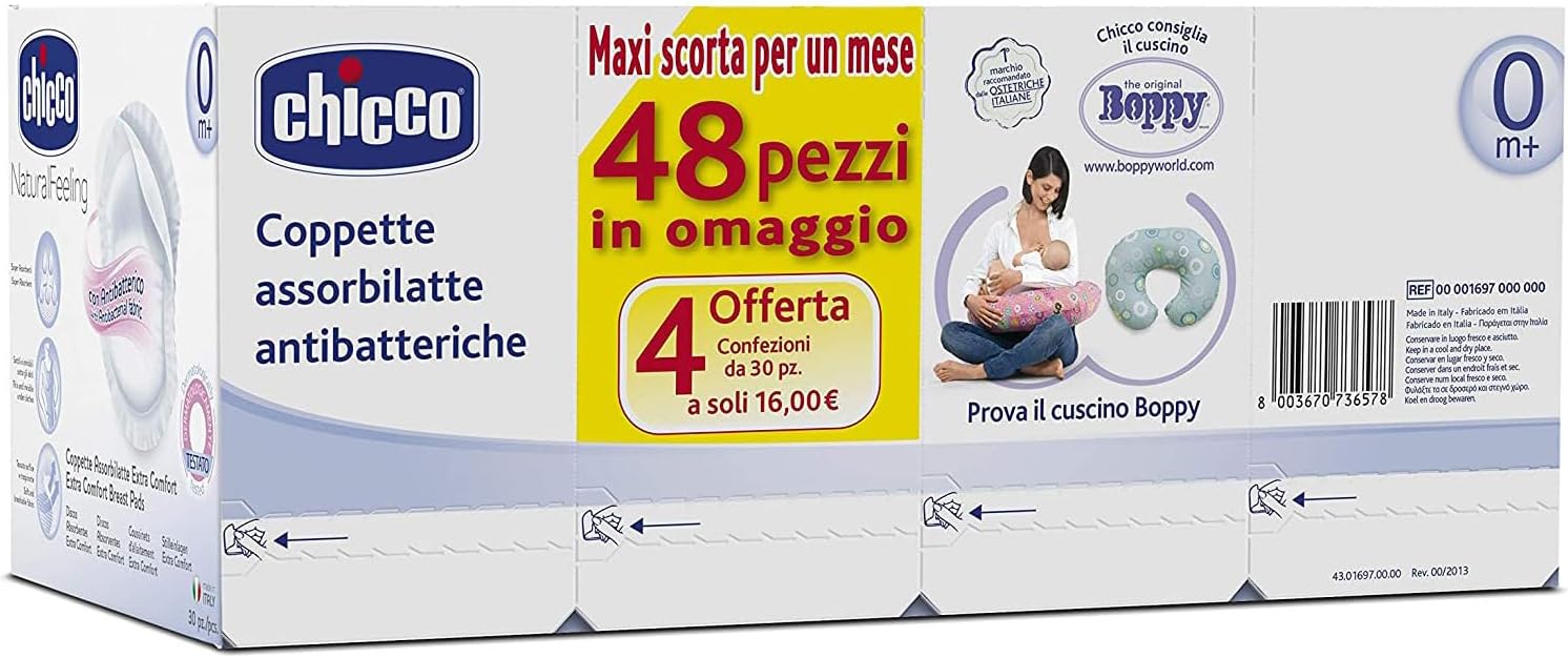 Thumbnail 1 de Chicco Coppette Assorbilatte Giorno e Notte con Antibatterico, Ultra-Assorbenti, Morbide e Traspiranti, Striscia Adesiva – 60 Pezzi