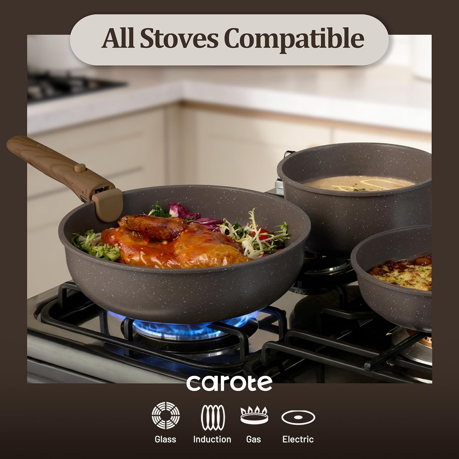 Thumbnail 4 de CAROTE 17PCS Nonstick Cookware Set