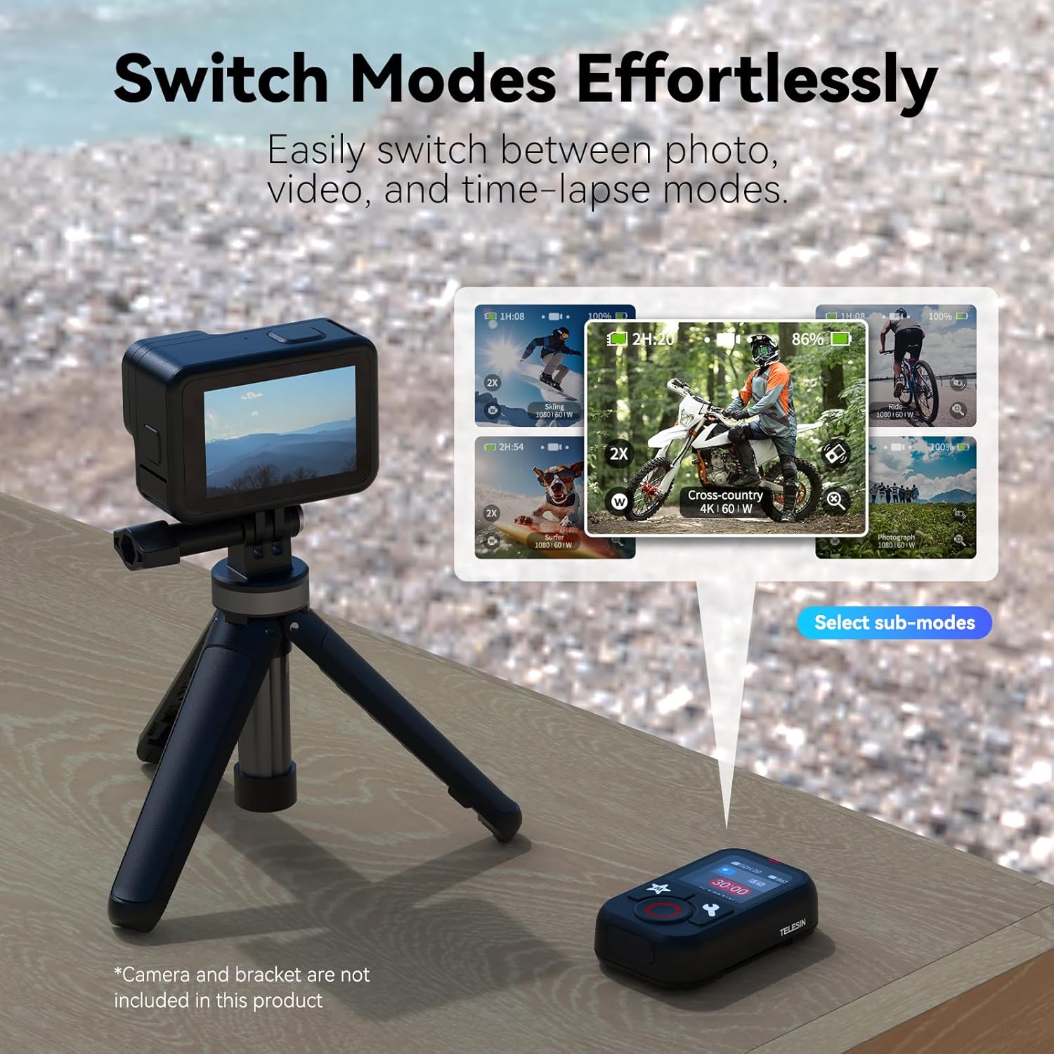 Thumbnail 4 de TELESIN T13 waterproof remote for GoPro — 60m range